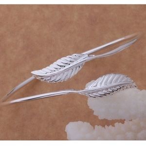 Adjustable Boho Feather Bangle
